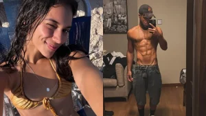 Alane Dias e Fran Gil são vistos em clima de romance em praia do Rio