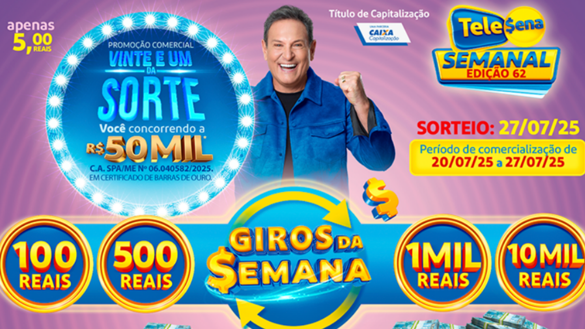 Confira o resultado semanal da Tele Sena