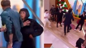 VEJA VÍDEO: Homem agride ex-namorada em palco de programa do SBT