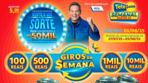 Tele Sena Semanal 03/08/2025: resultado do 63º sorteio de hoje