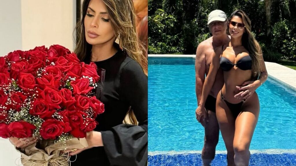 Clara Brasil posa com o noivo, ex-presidente da CBF